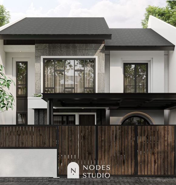 Desain rumah klasik modern 1 lantai