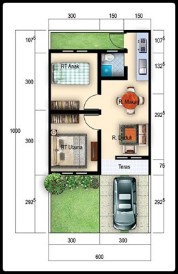 Desain Interior Rumah Type 36 dengan 2 Kamar Tidur
