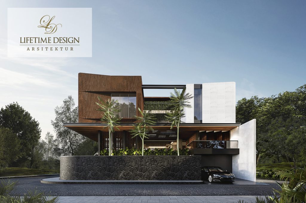 desain rumah 2 lantai minimalis modern elegan