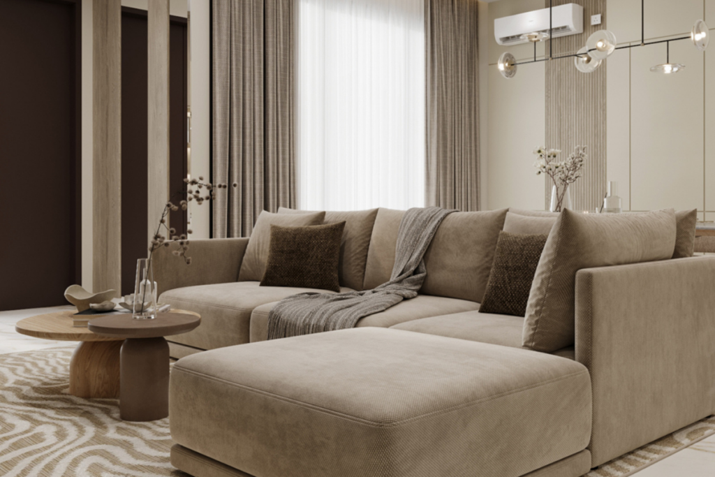Monokrom Modern dengan Earth Tones