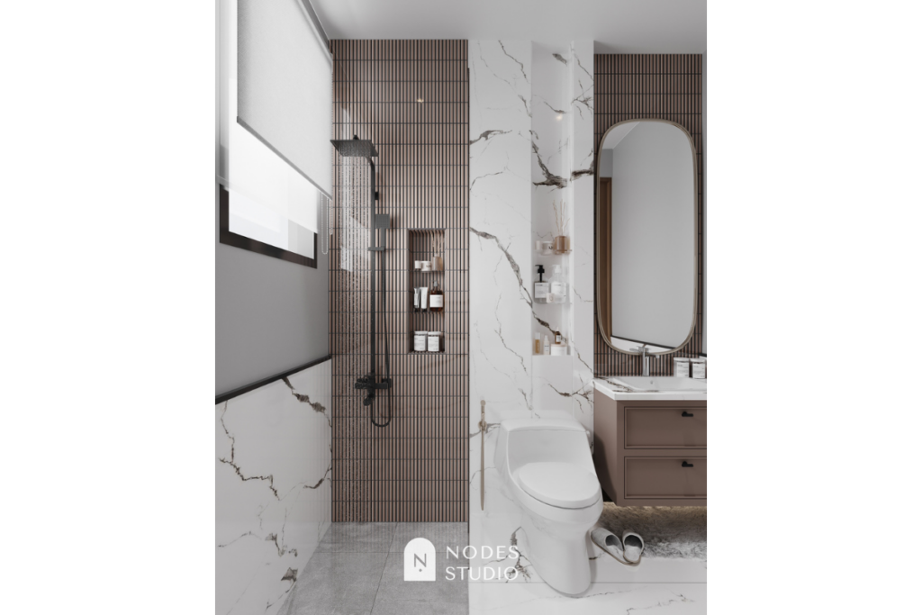 Clean Modern dengan Aksen Vertikal