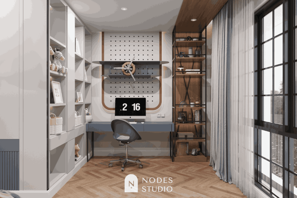 Modern Aviation Study Nook