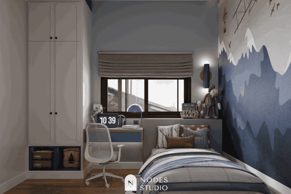 Modern Blue and Gray Retreat