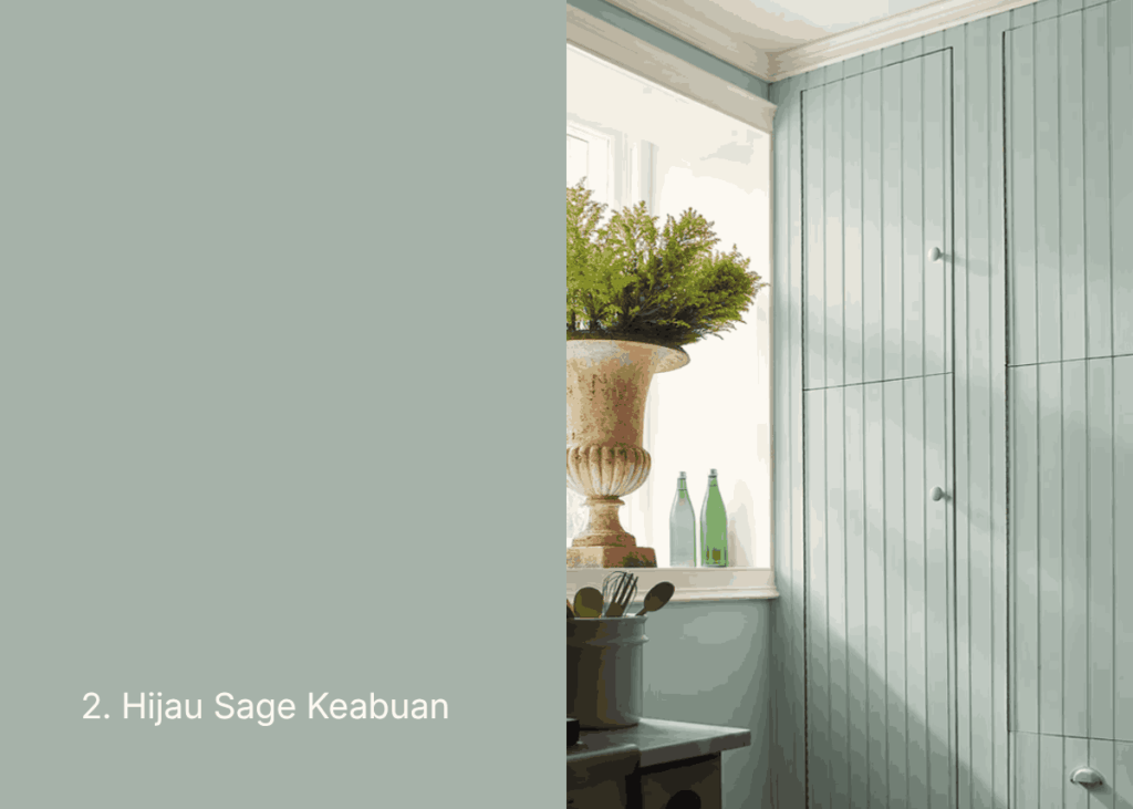 tren warna cat depan rumah yang sejuk
