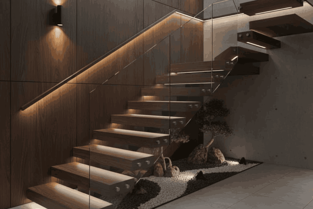 Pencahayaan dan Detail Estetik pada Tangga Modern